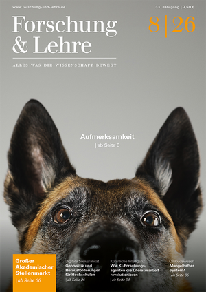 Cover der Zeitschrift Forschung und Lehre, AUsgabe 8/25