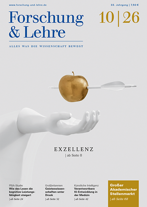 Cover der Zeitschrift Forschung und Lehre, Ausgabe 9/25, Titel Mut in der Wissenschaft