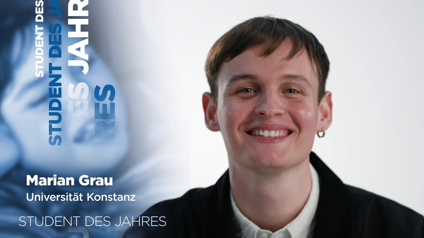 Foto von Marian Grau. Link öffnet die Unterseite Student des Jahres 2026
