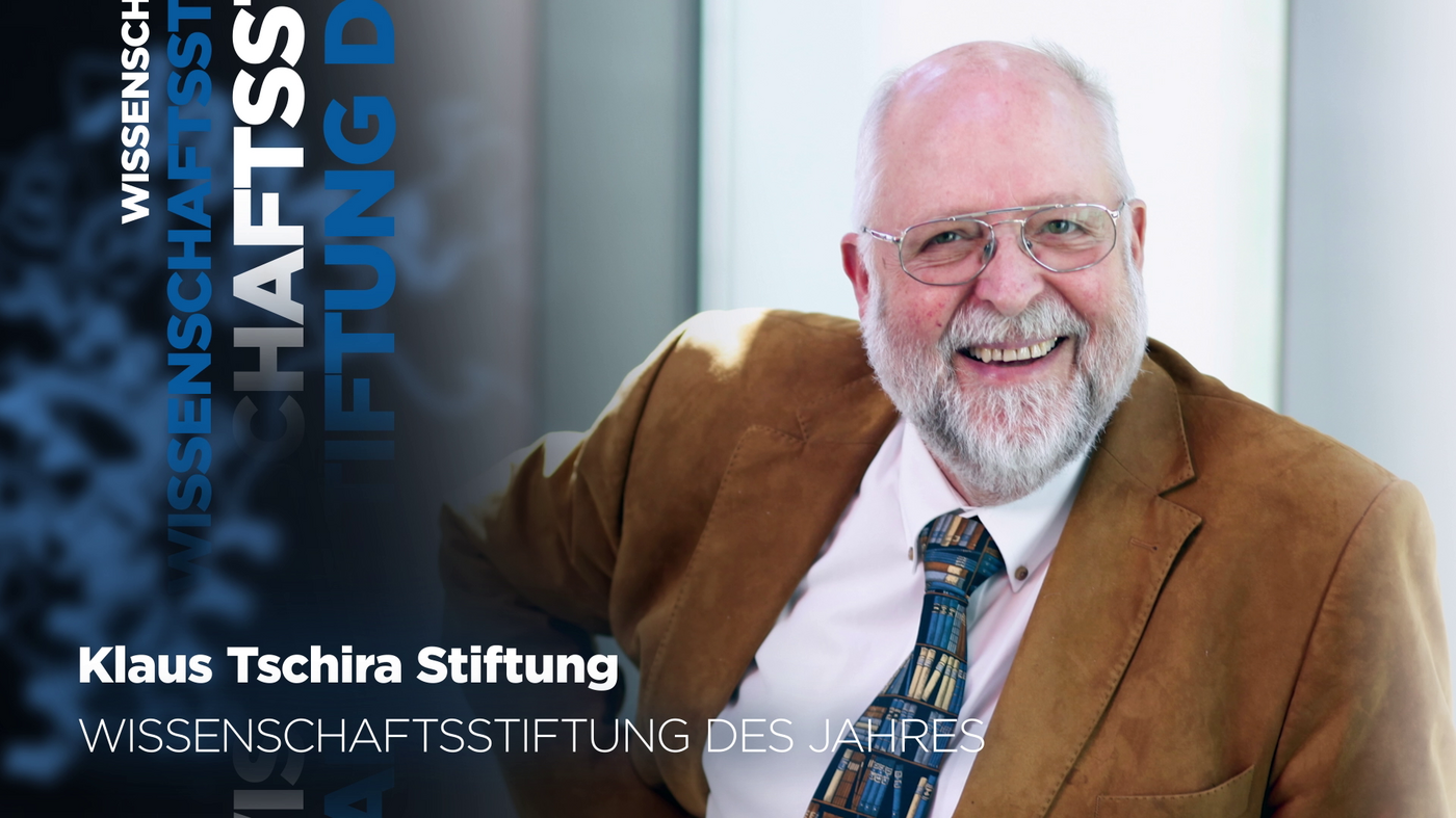 Foto der Klaus Tschira Stiftung. Link öffnet die Unterseite Wissenschaftsstiftung des Jahres 2026